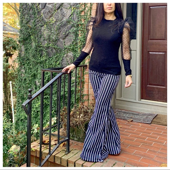 ✨LAST ONES✨PARIS✨Fabulous stripe wide leg pants - Picture 4 of 8